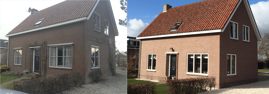 Onderhoudsvrije Knipping Classic kozijnen en deuren gemonteerd te Benschop.