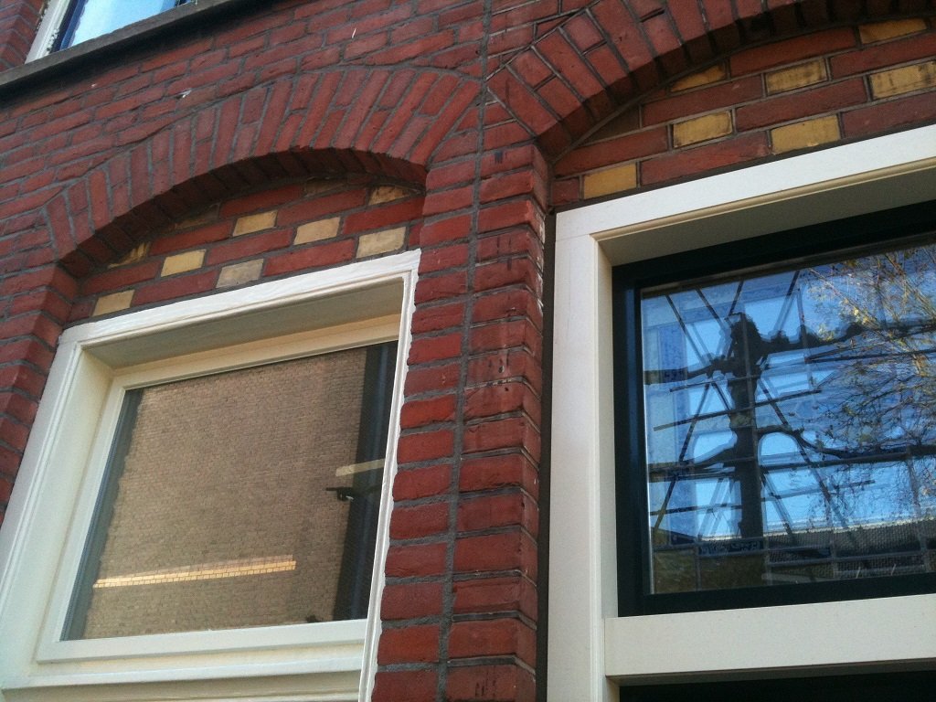 Knipping Classic kozijnen en voordeur geplaatst met glas in lood te Utrecht
